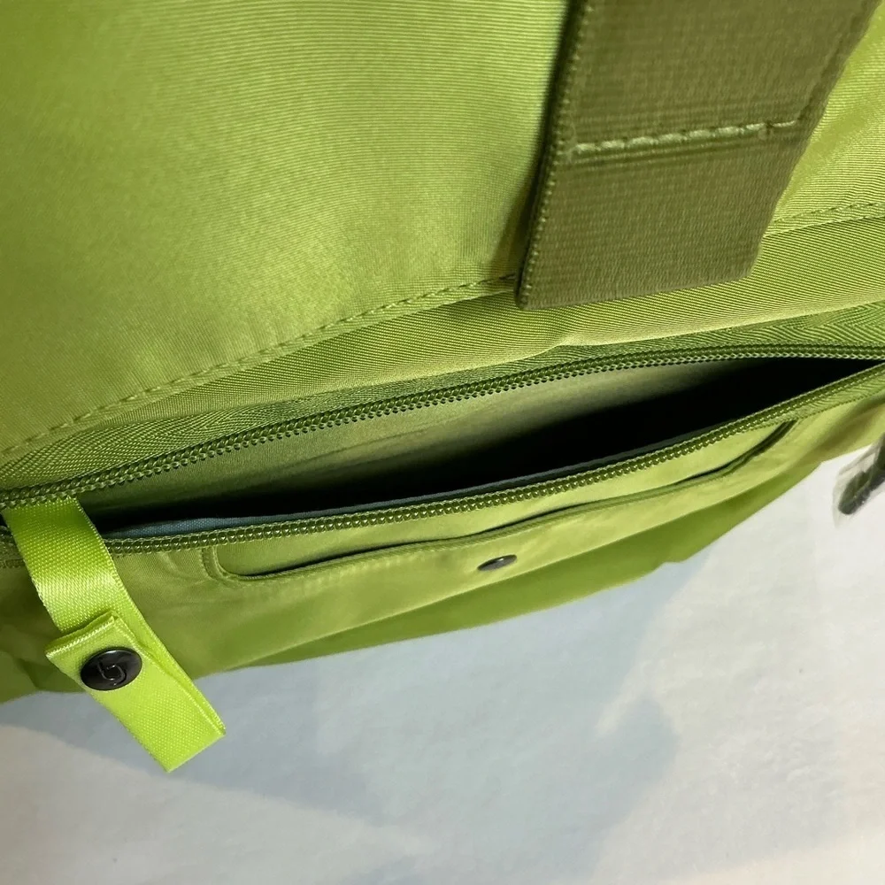 New Baggallini Skedaddle Laptop Backpack in Neon Green
